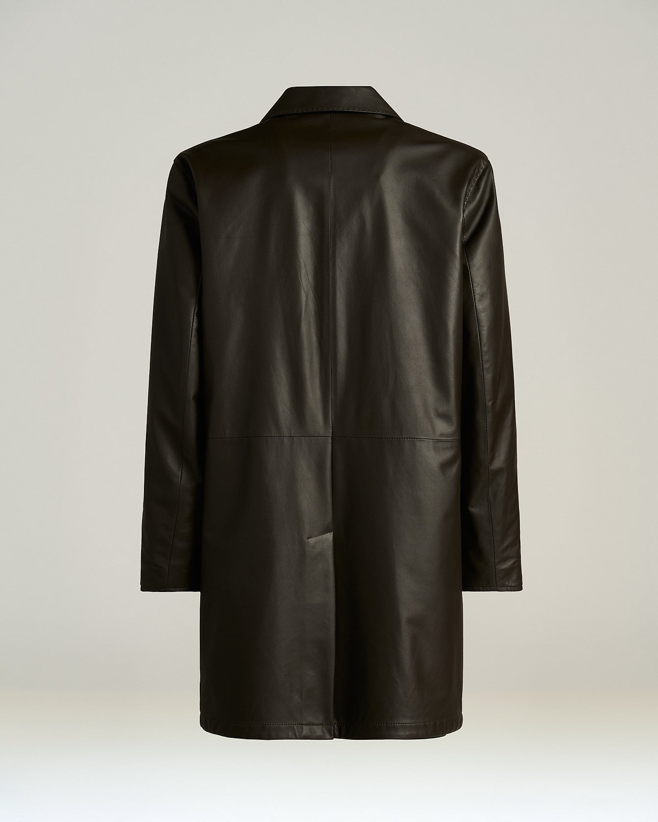 REVERSIBLE LAMBSKIN LEATHER OVERCOAT WITH CASHMERE INTERIOR