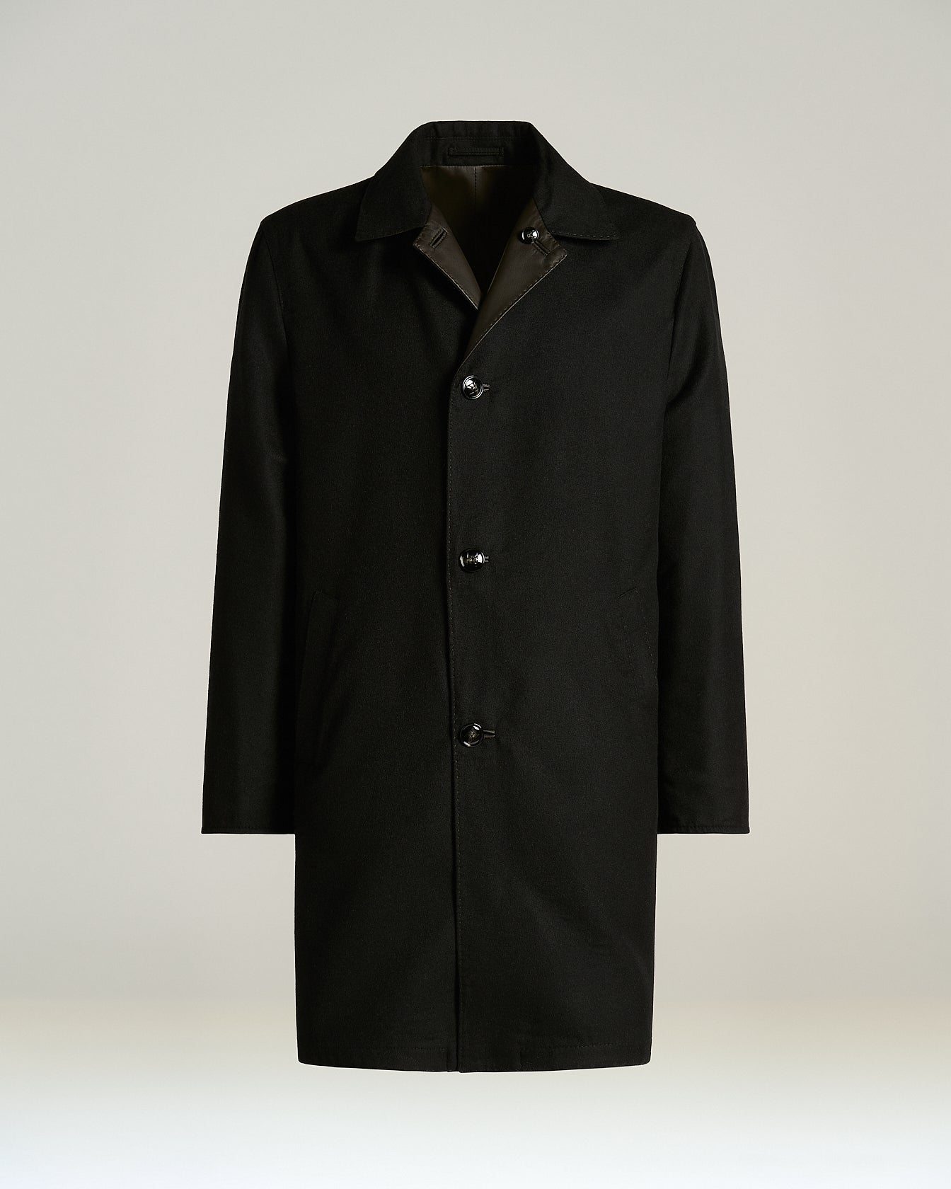 REVERSIBLE LAMBSKIN LEATHER OVERCOAT WITH CASHMERE INTERIOR