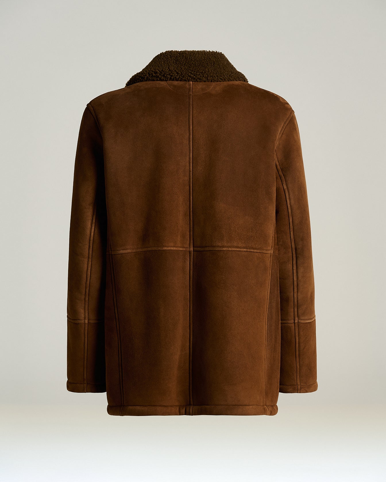 DOUBLE-BREASTED SHEARLING COAT