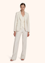 Kiton white single-breasted jacket for woman, made of linen - 5