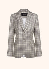 Kiton grey single-breasted jacket for woman, made of cashmere