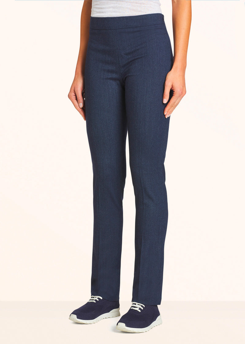 Kiton blue trousers for woman, made of cashmere - 2