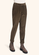 Kiton dark beige trousers for woman, made of cotton - 2