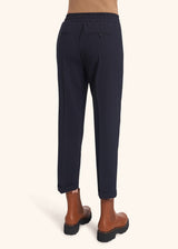 Kiton blue trousers for woman, made of virgin wool - 3