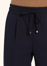 Kiton blue trousers for woman, made of virgin wool - 4