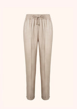 Kiton beige trousers for woman, made of viscose