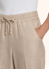 Kiton beige trousers for woman, made of viscose - 4