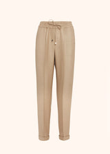 Kiton beige trousers for woman, made of silk