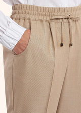 Kiton beige trousers for woman, made of silk - 4