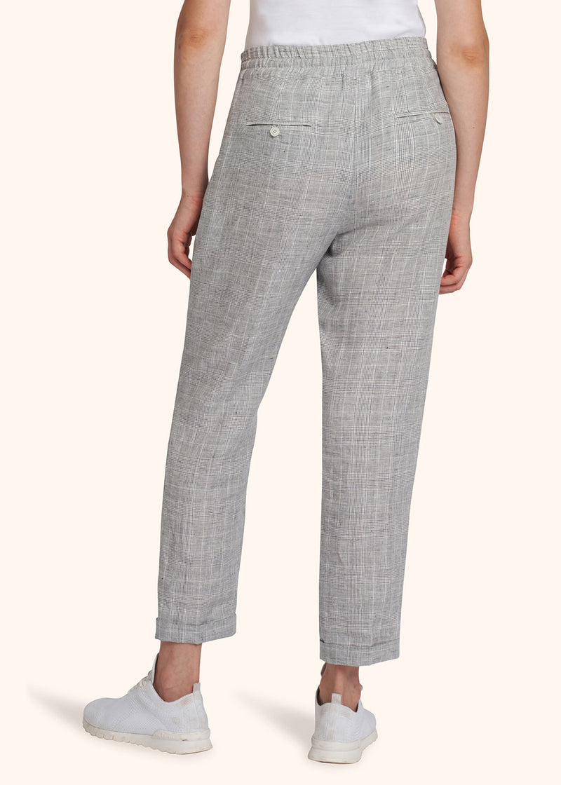 Kiton grey trousers for woman, made of linen - 3