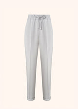 Kiton light grey trousers for woman, made of silk