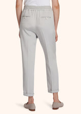 Kiton light grey trousers for woman, made of silk - 3