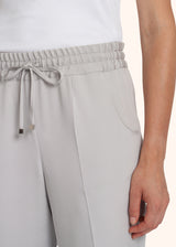 Kiton light grey trousers for woman, made of silk - 4