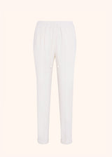 Kiton white trousers for woman, made of cashmere