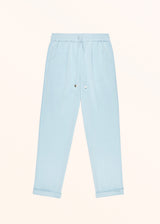 Kiton celestial blue trousers for woman, made of silk