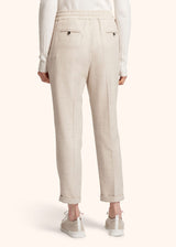 Kiton beige trousers for woman, made of alpaca - 3