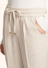 Kiton beige trousers for woman, made of alpaca - 4