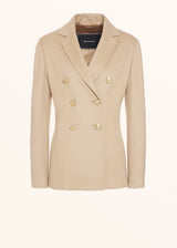 Kiton sand single-breasted jacket for woman, made of cashmere