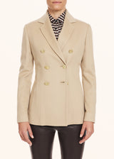 Kiton sand single-breasted jacket for woman, made of cashmere - 2