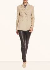 Kiton sand single-breasted jacket for woman, made of cashmere - 5
