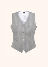 Kiton grey single-breasted vest for woman, made of wool