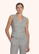 Kiton grey single-breasted vest for woman, made of wool - 2