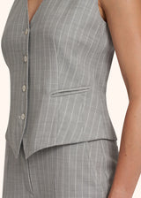 Kiton grey single-breasted vest for woman, made of wool - 4