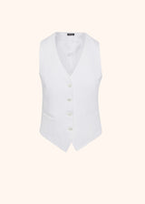 Kiton white single-breasted shirt for woman, made of viscose