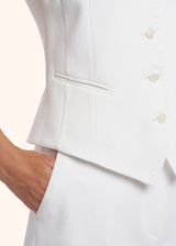 Kiton white single-breasted shirt for woman, made of viscose - 5