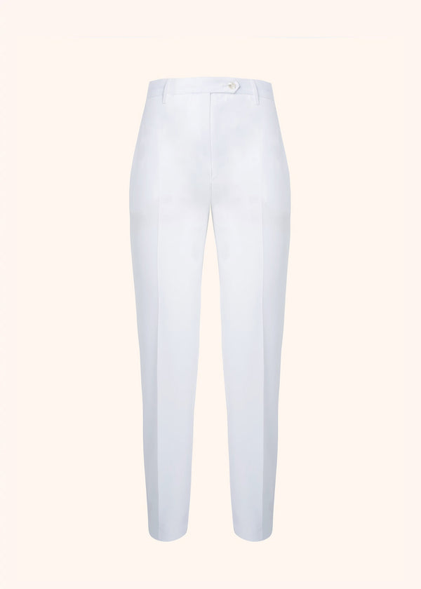 Kiton white trousers for woman, made of cotton