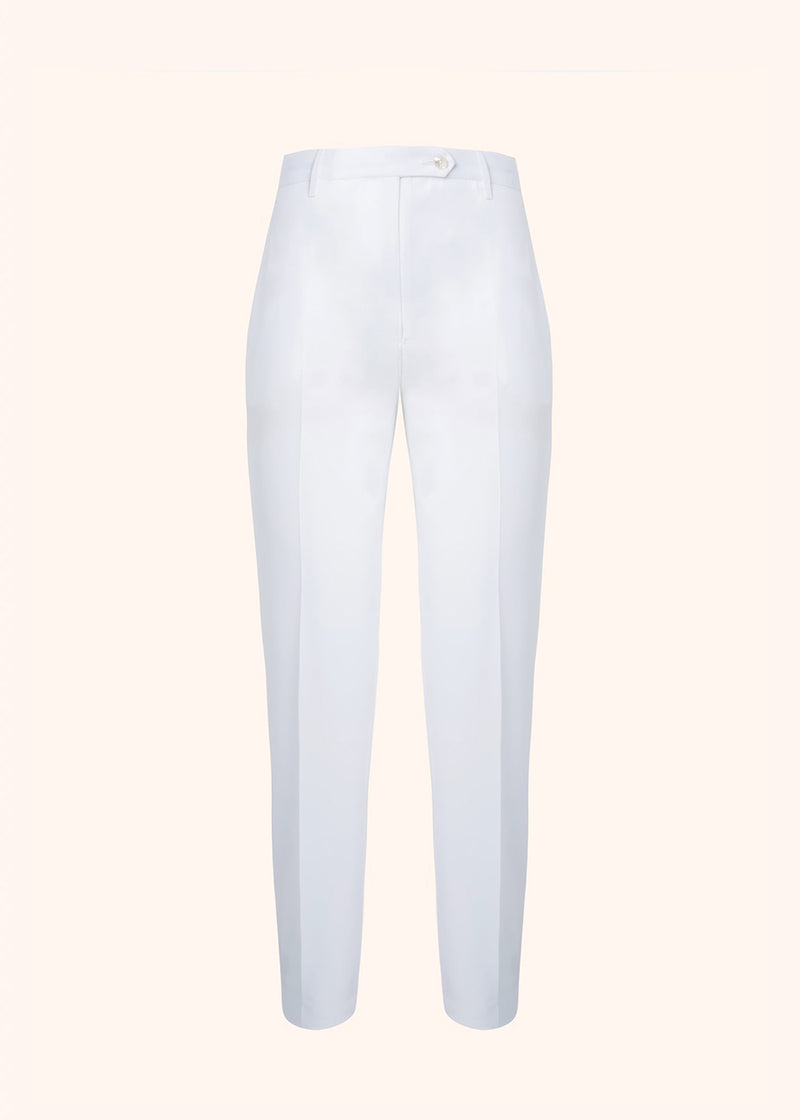 Kiton white trousers for woman, made of cotton