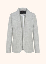 Kiton grey single-breasted jacket for woman, made of linen