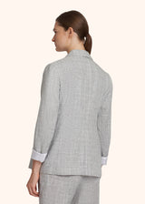 Kiton grey single-breasted jacket for woman, made of linen - 3