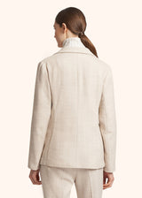 Kiton beige single-breasted jacket for woman, made of alpaca - 3