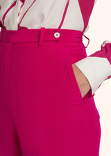 Kiton fuchsia trousers for woman, made of silk - 4
