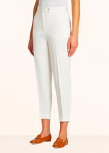 Kiton white trousers for woman, made of silk - 2