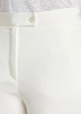 Kiton white trousers for woman, made of silk - 4