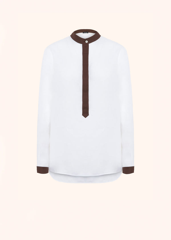 Kiton white shirt for woman, made of linen