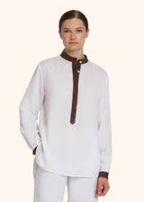 Kiton white shirt for woman, made of linen - 2