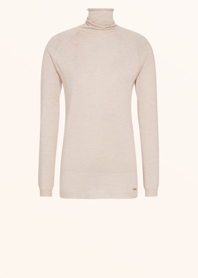 Kiton sand jersey for woman, made of cashmere