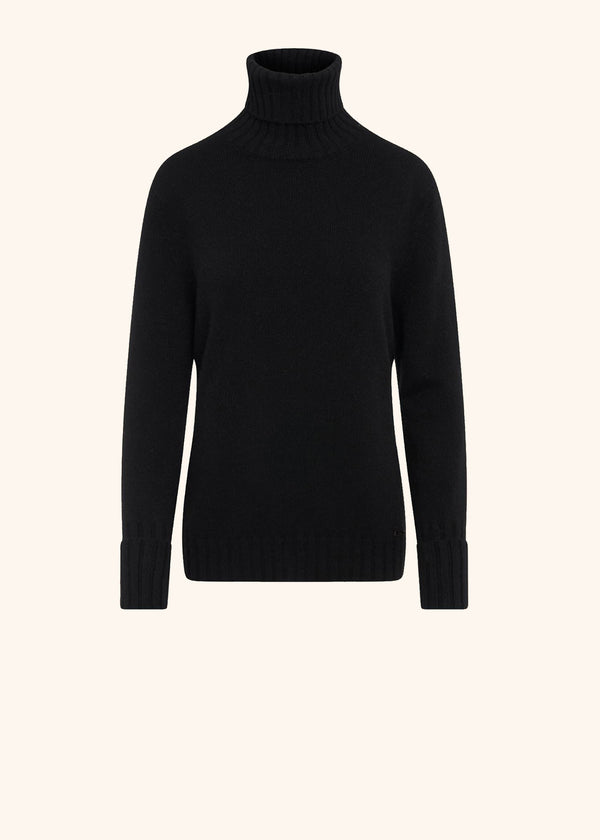 Kiton black sweater for woman, made of cashmere