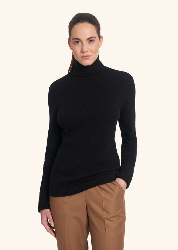 Kiton black sweater for woman, made of cashmere - 2