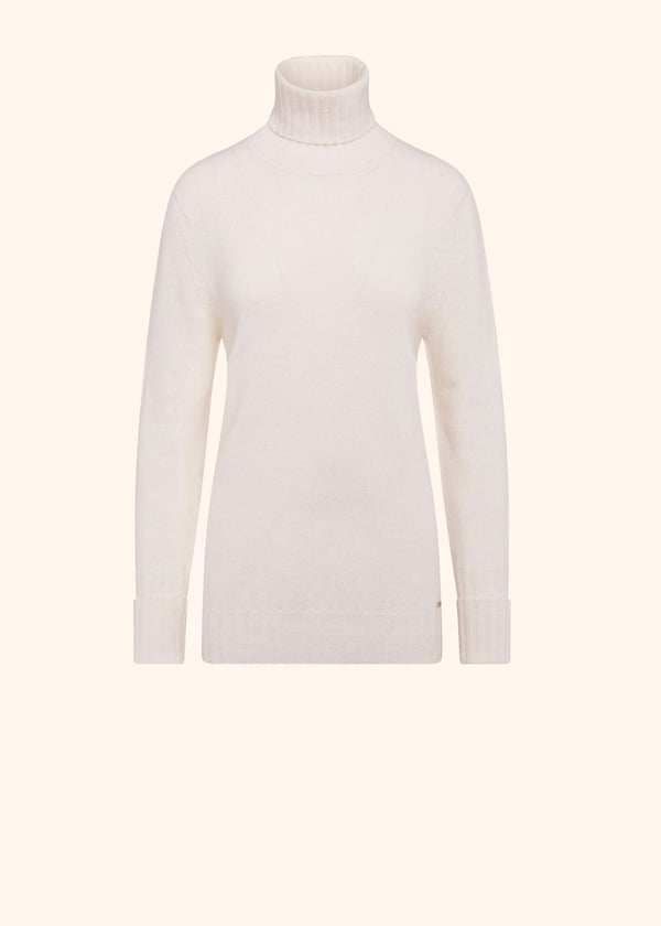 Kiton cream sweater for woman, made of cashmere