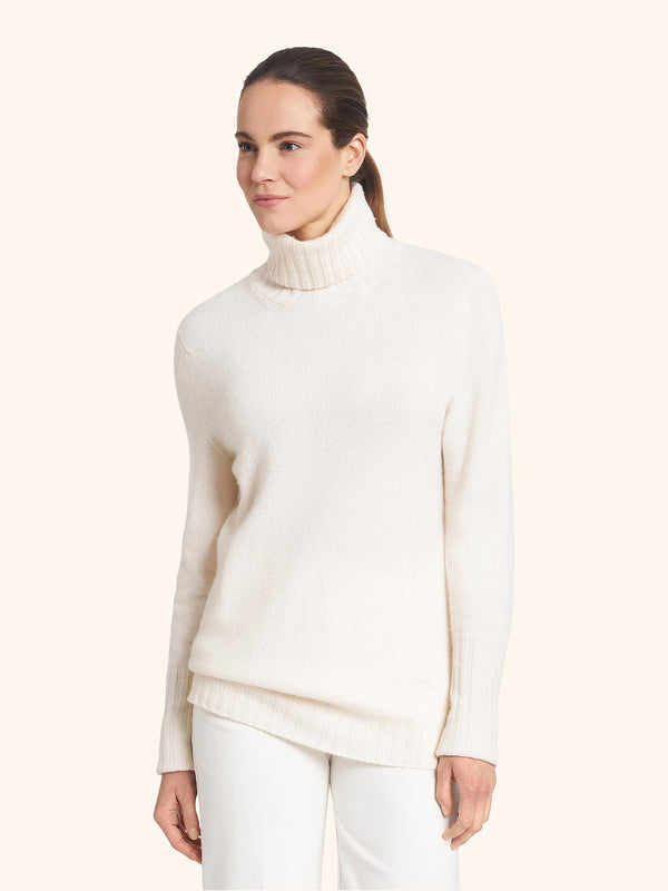 Kiton cream sweater for woman, made of cashmere - 2