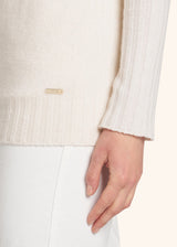 Kiton cream sweater for woman, made of cashmere - 5