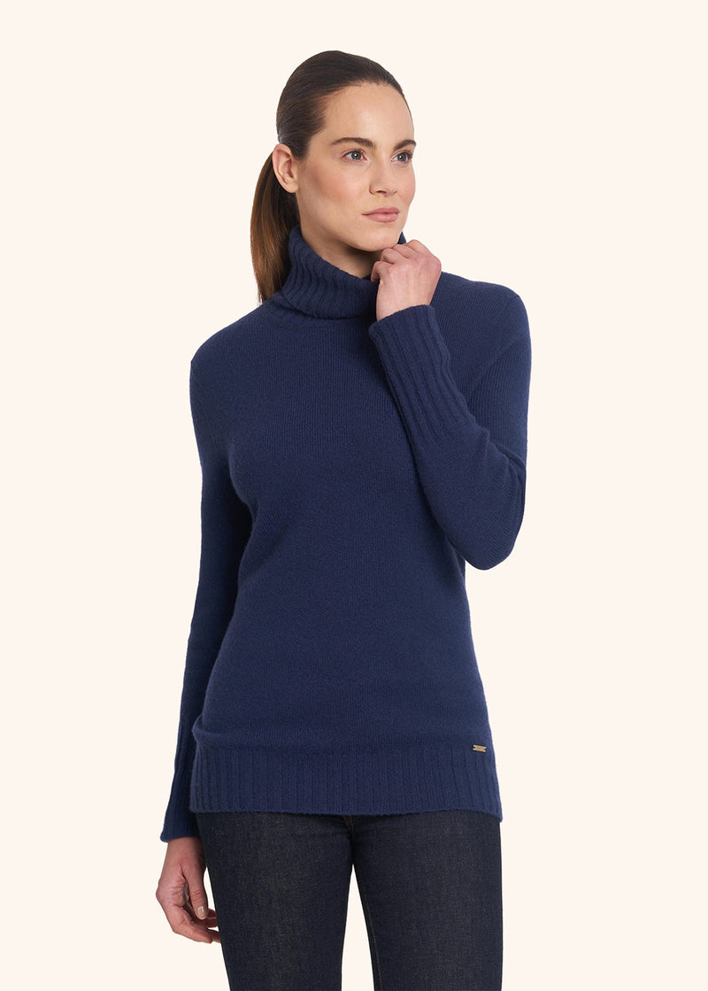 Kiton light blue sweater for woman, made of cashmere - 2