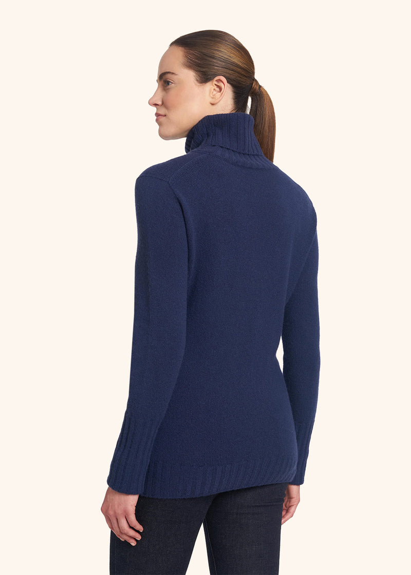Kiton light blue sweater for woman, made of cashmere - 3