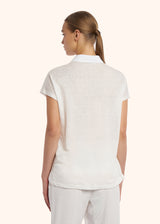 Kiton white jersey mod.shirt for woman, made of linen - 3