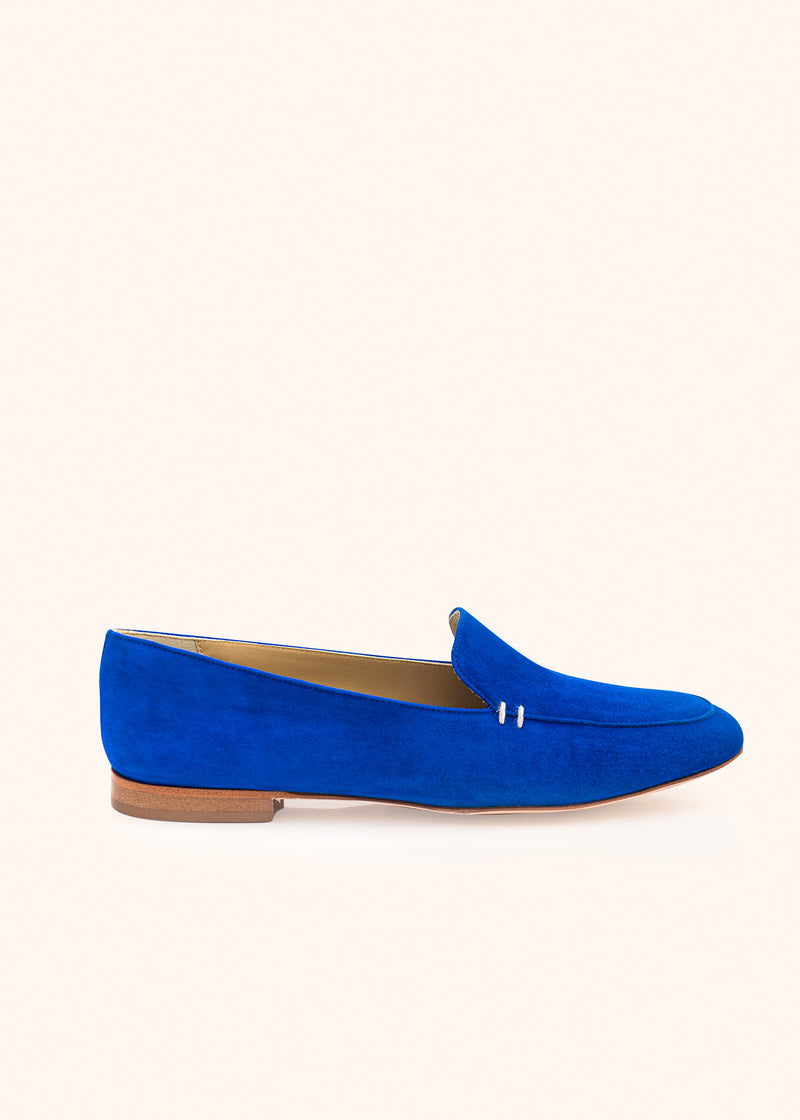 Kiton bluette shoes for woman, made of goatskin