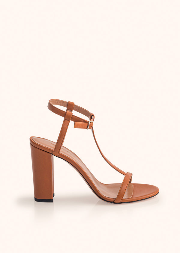 Kiton camel sandal for woman, in lambskin 1